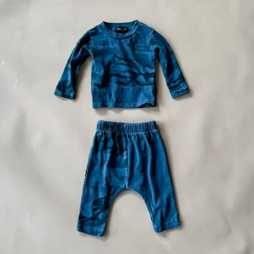 River-Camo Baby Set | Navy