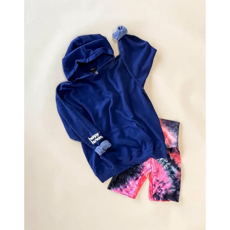 Happy Human Hoodie | Navy | Adult