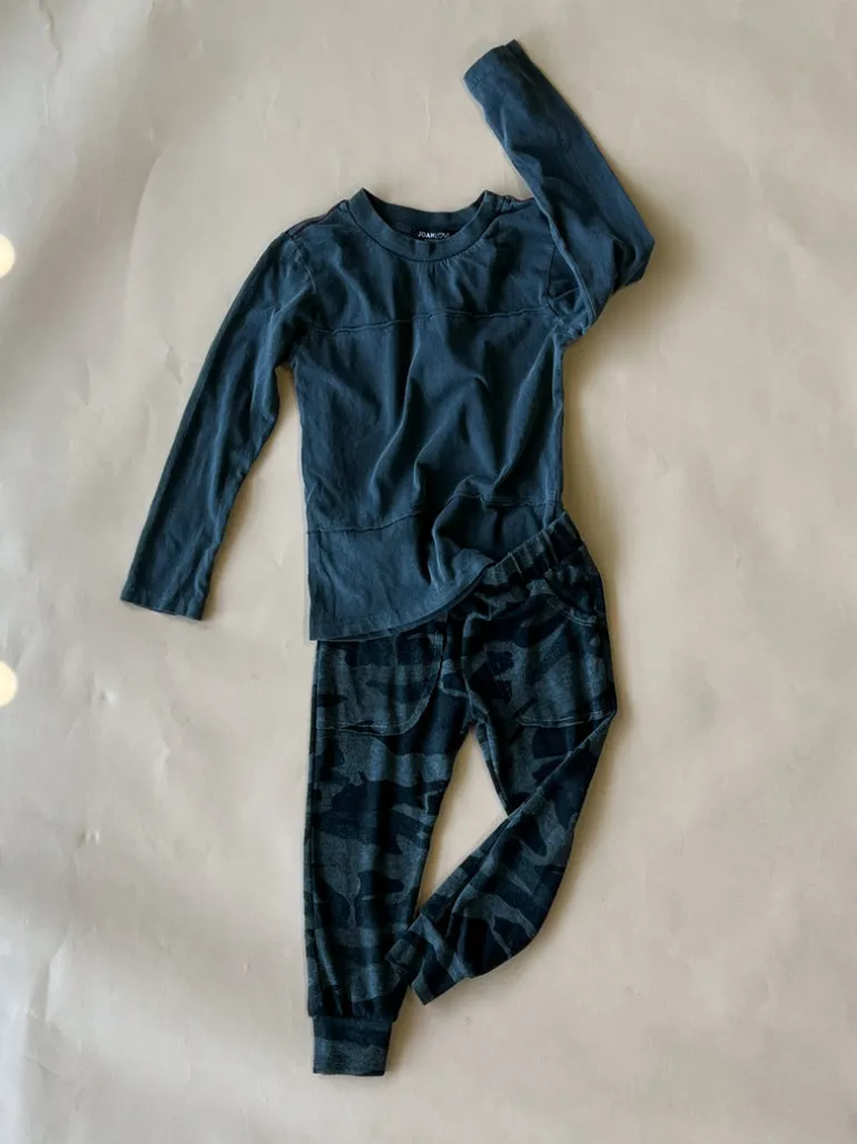Lew Camo Joggers | Dyed Black (Kids)