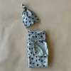 Star Hat+Swaddle Blanket set | Cobblestone