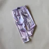 Vida-Leather Leggings | Lilac Metallic