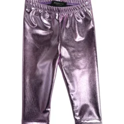 Vida-Leather Leggings | Lilac Metallic